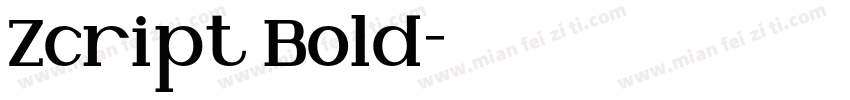 Zcript Bold字体转换